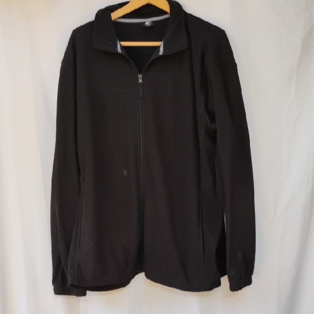 STARTER Men's Black Zip-Up Fleece Jacket